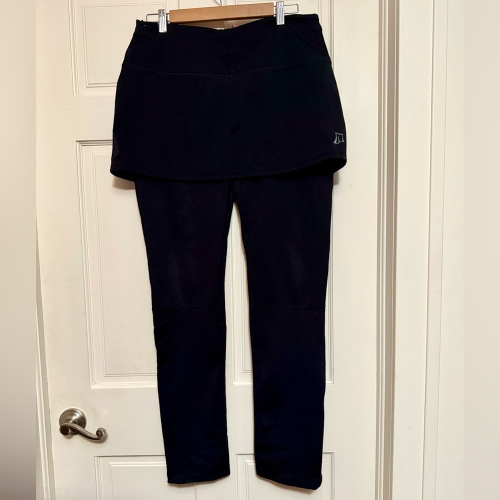 SkirtSports Black Leggings with Skirt Overlay